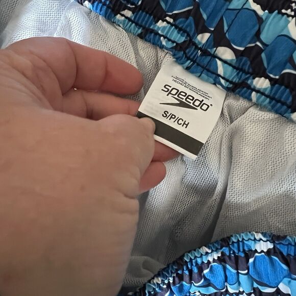 Speedo Men's Blue Printed Swim Trunks Size Small Quick-Dry Beach Shorts - Picture 11 of 11